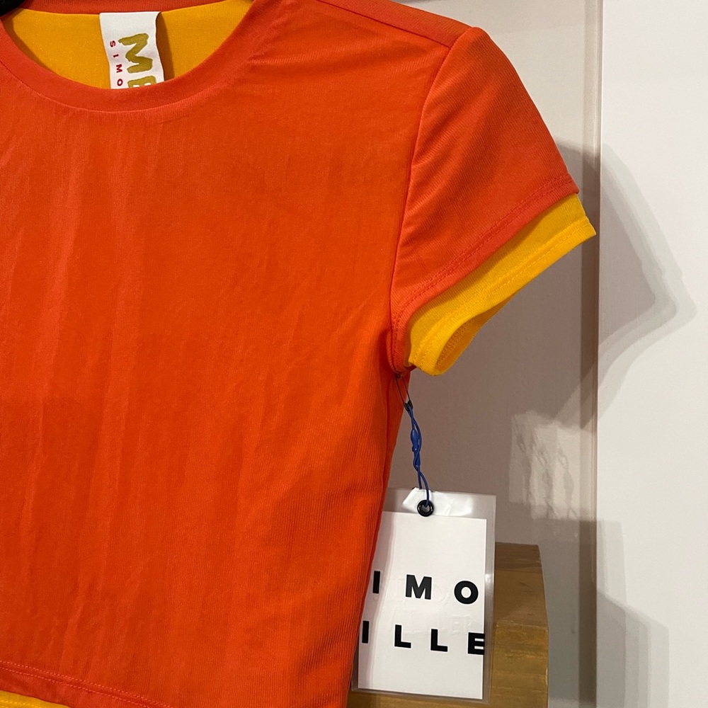 NWT $165 - SIMON MILLER (Revolve) Gamma Tee, Size XS in Poppy - Picture 5 of 6